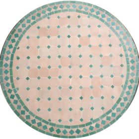Marokkansk Mosaikbord Natur/Søgrøn
