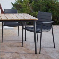 Core Dining havestol m/armlæn grå - Cane-Line