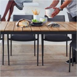 Core Dining havestol u/armlæn brun - Cane-Line