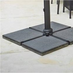 Hyde sidehængt parasol 3 x 3 m. inkl. fod Antracit - Cane-Line