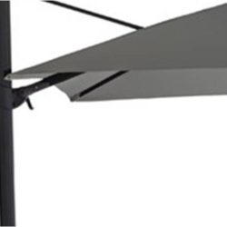 Hyde sidehængt parasol 3 x 3 m. inkl. fod Antracit - Cane-Line