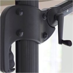 Hyde sidehængt parasol 3 x 3 m. inkl. fod Antracit - Cane-Line