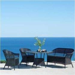 Cornell/Derby/Lansing havehyndesæde sort - Cane-Line