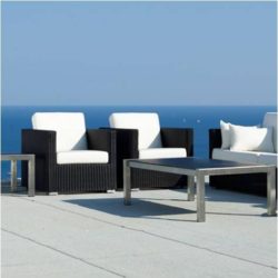 Chester loungestol grafit - Cane-Line