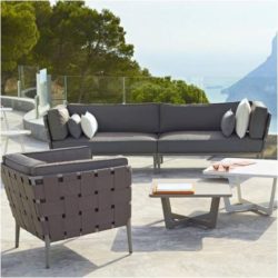 Conic loungestol inkl. hyndesæt - Cane-Line