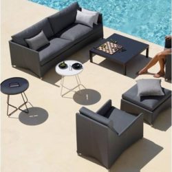 Diamond sofa 3 pers. grå inkl. hynde - Cane-Line