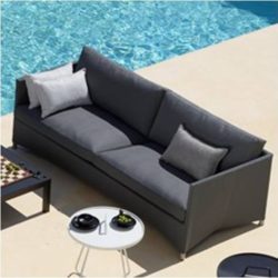 Diamond sofa 3 pers. grå inkl. hynde - Cane-Line