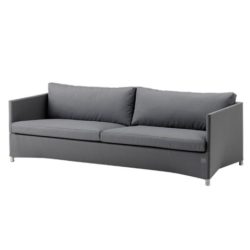 Diamond sofa 3 pers. grå inkl. hynde - Cane-Line