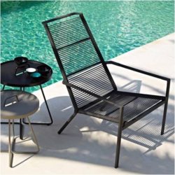 Edge lounge havestol m/armlæn - Cane-Line
