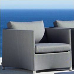 Diamond sunbrella lounge stol grå inkl. hynde - Cane-Line