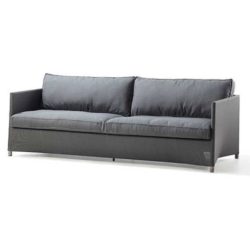 Diamond sunbrella sofa 3 pers. grå inkl. hynde - Cane-Line