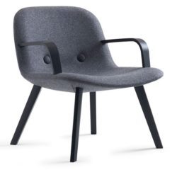 Erik Jørgensen - EJ 3 Eyes Lounge-stol m. armlæn - Gråsort