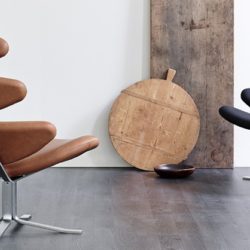 Erik Jørgensen - Corona lænestol (Natur læder)