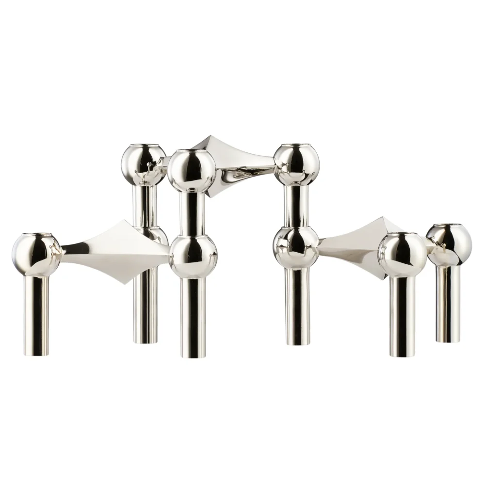 STOFF Nagel Lysestage 3-pak Krom