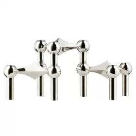 STOFF Nagel Lysestage 3-pak Krom