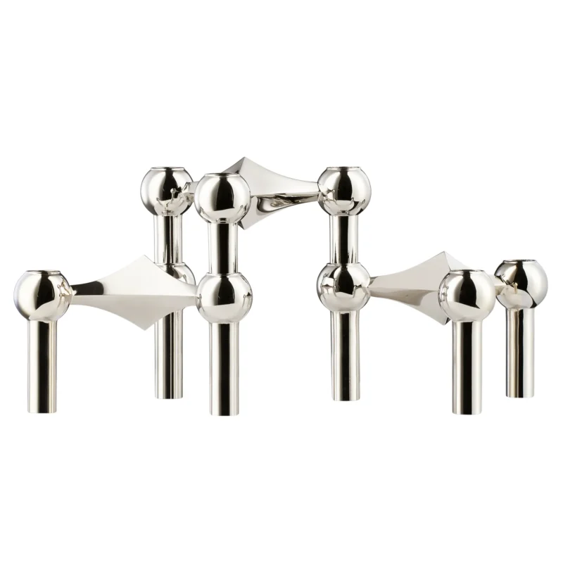 STOFF Nagel Lysestage 3-pak Krom