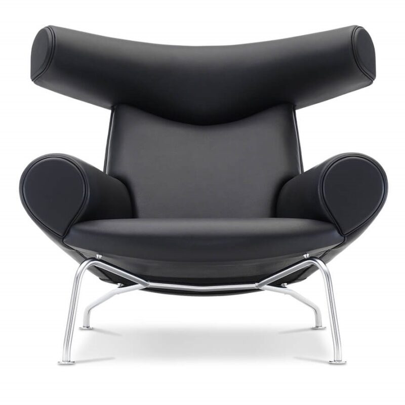 OX Chair EJ100 Sort læder