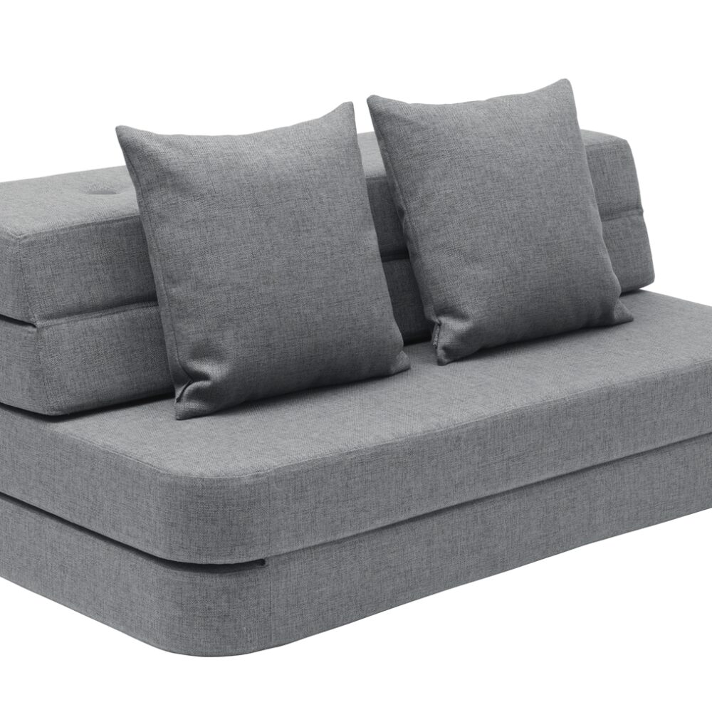 BY KLIPKLAP 3 FOLD SOFA - BLUE GREY/GREY