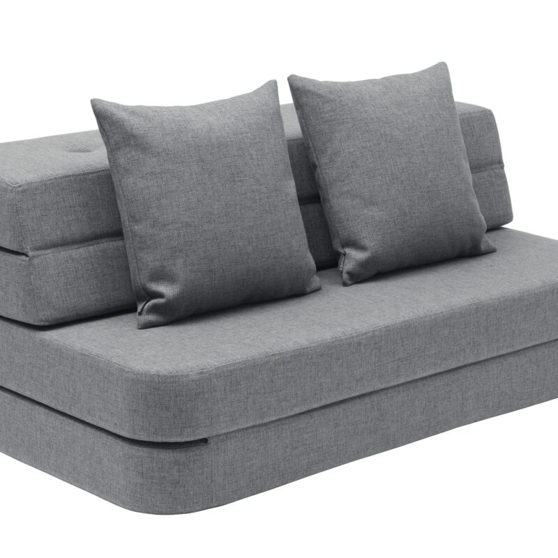 BY KLIPKLAP 3 FOLD SOFA - BLUE GREY/GREY