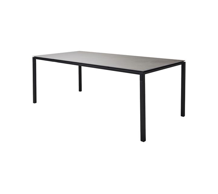 Pure bord, 200 x 100 cm, aluminium