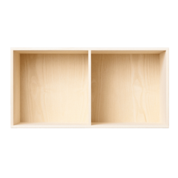 ATBO halv reol vandret Dybde 34,5 cm.