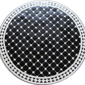 Marokkansk Mosaikbord Sort/Hvid