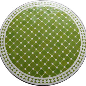 Marokkansk Mosaikbord Limegrøn/Hvid