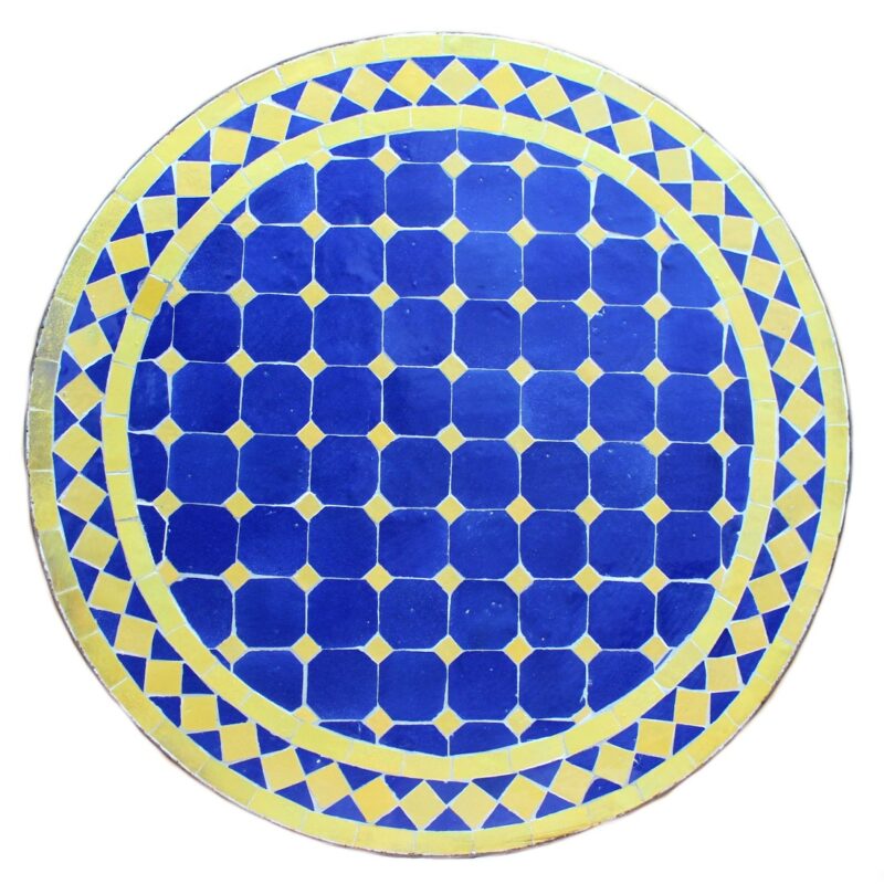 Marokkansk Mosaikbord Blå/Gul