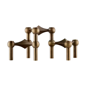 STOFF Nagel Lysestage 3-pak Bronze