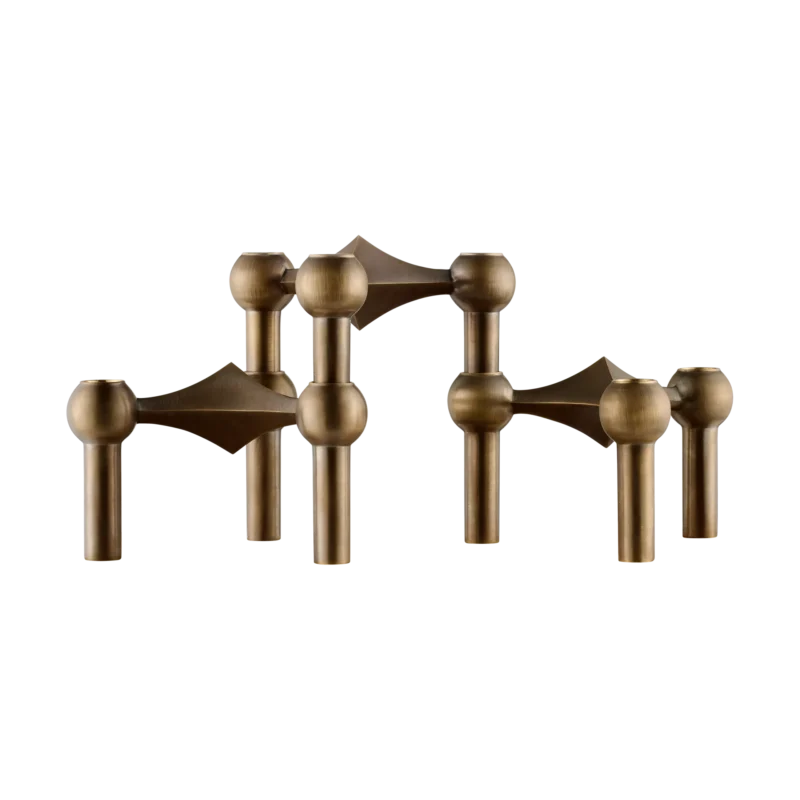 STOFF Nagel Lysestage 3-pak Bronze