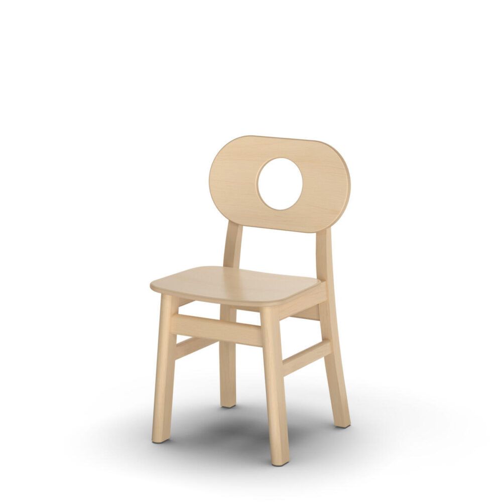 Hukit stol 35 cm - Birketræ