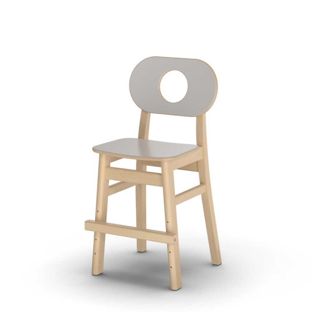 Hukit stol 45 cm - Birketræ